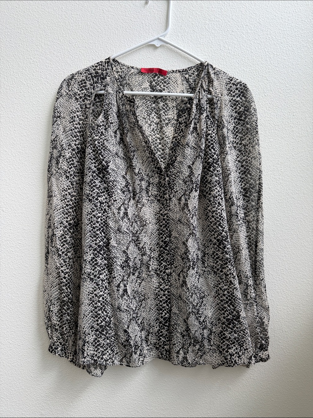 Tamara Mellon Snake Pattern Silk Blouse Size 6